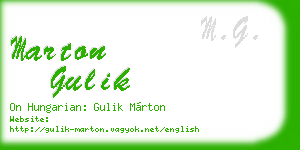marton gulik business card